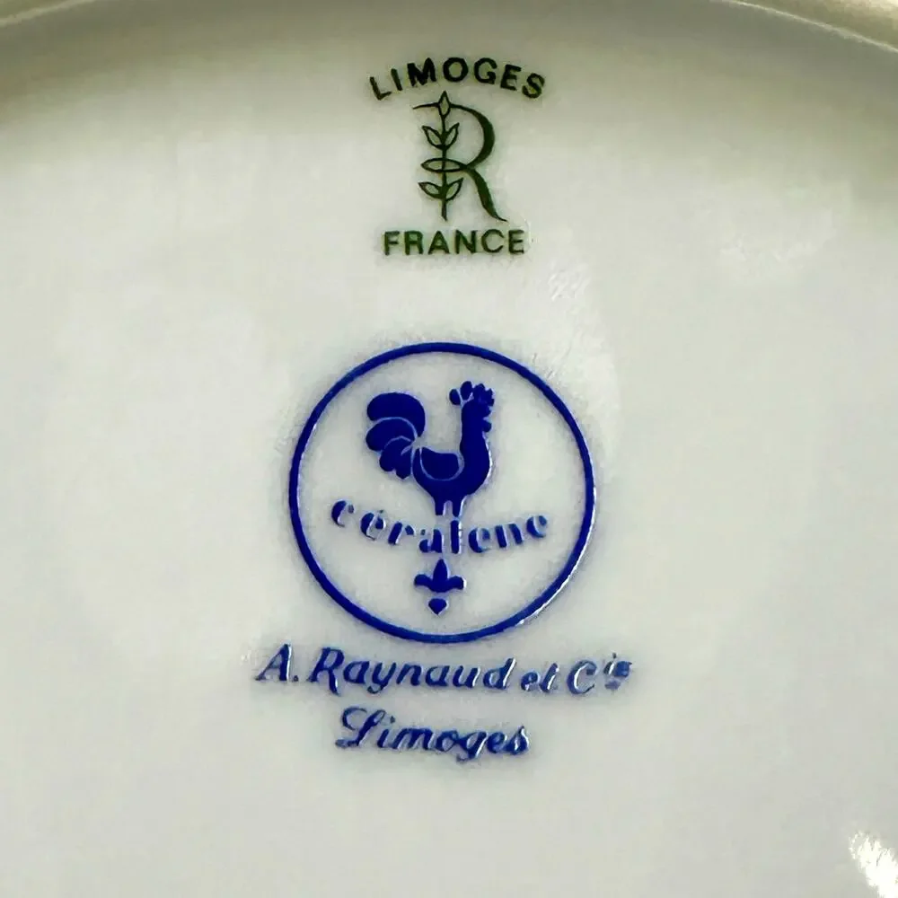 Raynaud Ceralene Limoges France 1973-1995 Retired 'Anemones' 10.75